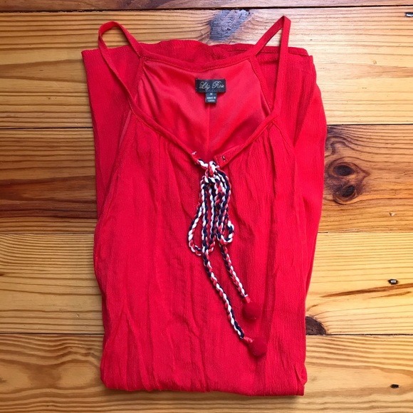 Lily Rose Red Sheath Tassle Dress, NWT, M - Picture 12 of 12